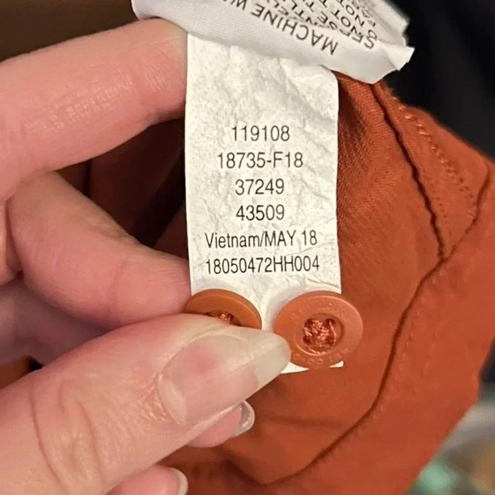 REI Co-op Men’s Orange Sahara Solid Long Sleeve Shirt - Picture 7 of 7